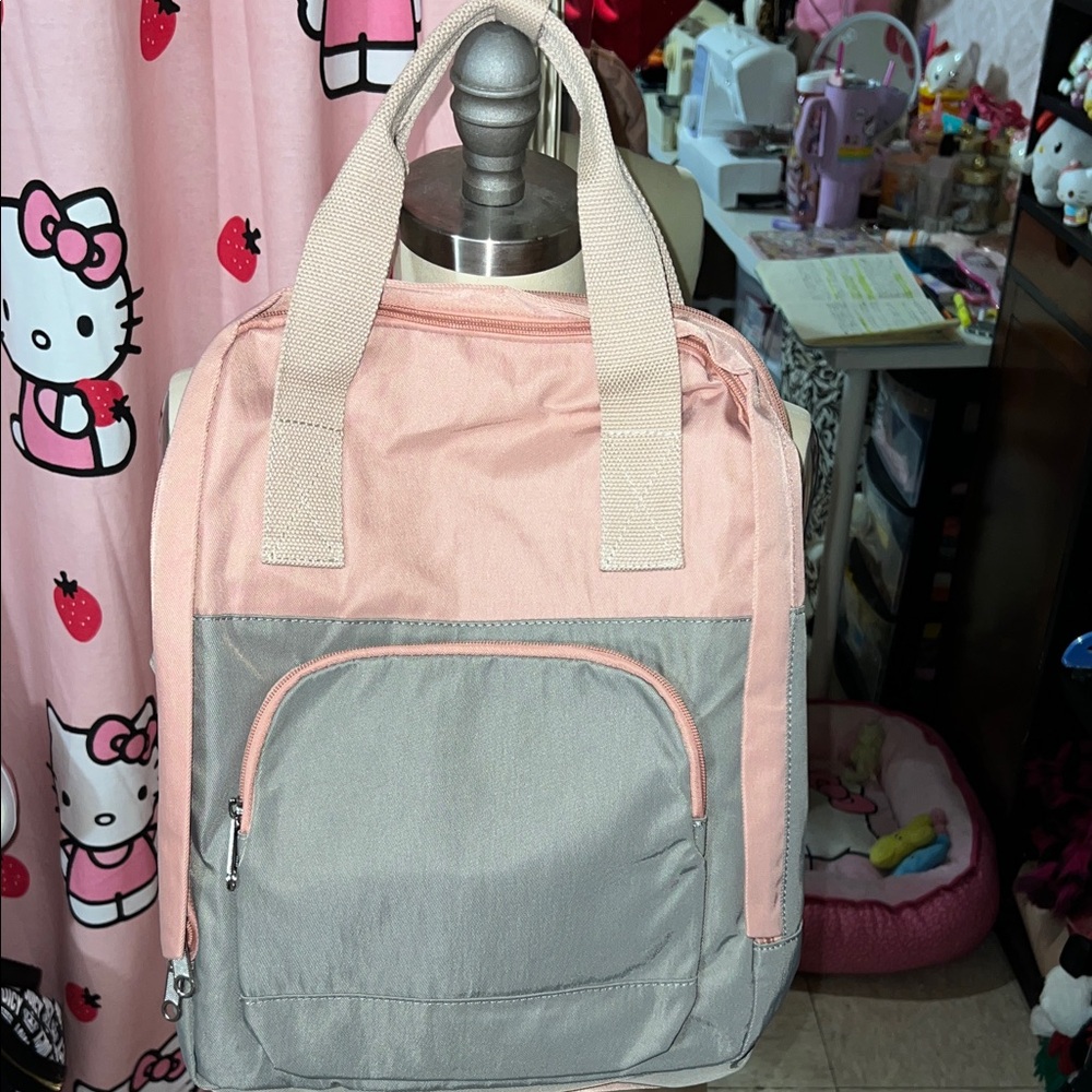 Stylish Pink and Gray Women's Tote Bag